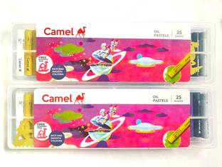 Kokuyo Camlin Oil Pastel 25 Shades Plastic Set Of 2