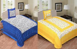 Jeevat Cotton Single Flat 180 TC Printed Bedsheet