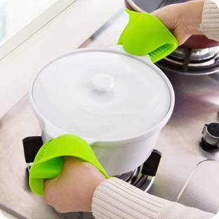 IGNITO Pot holder Silicone pot holder Set Of 2 Silicone Pinch Grip Kitchen Tool Set