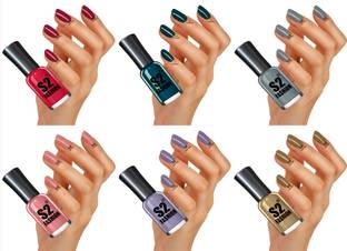 s2fashion New HD Shine Pastel Color Nail Polish Combo Set Multicolor