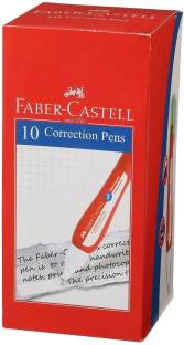 FABER-CASTELL Correction Pen - Pack of 10 (White) Gel Pen