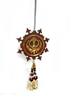 Sunder Kaya Car Hanging Accessories Waheguru Ji Printed Interior Decoration howpiece Decorative Showpiece  -  8 cm