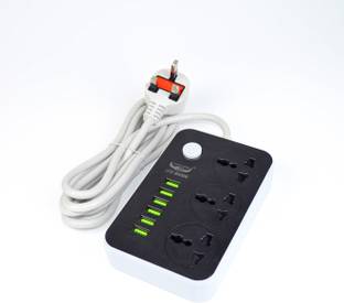WunderVoX 6 USB Universal Power Strip Desktop Extension Cord Socket for Home Office Phone 3  Socket Extension Boards