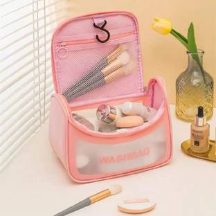 KARTCITY Toiletry Bag,Wash Make Up Bag PVC Waterproof Zippered Cosmetic Bag Travel Toiletry Kit
