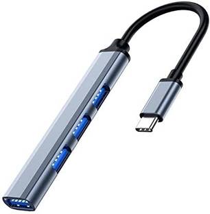 spincart Type C 4 Port USB 3.0 HUB for iMac MacBook Pro Surface, iPad Pro, PC and Laptops Slim Type C HUB USB Hub