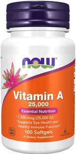 Now Foods Supplements, Vitamin A (Fish Liver Oil) 25,000 IU, Essential Nutrition