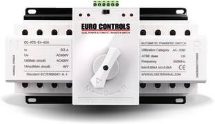 Euro Controls ATS 4 POLE 63A Auto Transfer Switch Dual Source - Motorized switching - Control signal - Wide Wire Connector