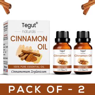 Tegut Cinnamon Essential Oil, 100% Pure, Natural & Undiluted, (10 ml) (Pack of 2)