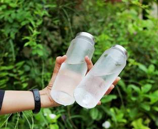 Coozico Glass Water Bottle with Leak-Proof Airtight Double Layer 750 ml Bottle