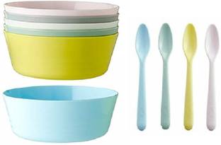 IKEA Plastic Mixing Bowl 6 pc Bowl & spoon 4 pc