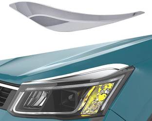 Goodzup mahindra xuv300 head lamp garnish model year 2019 to 2022 Chrome Mahindra XUV300 W4 Petrol Front Garnish