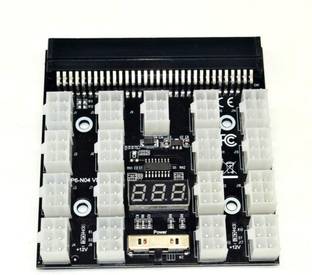 Tobo 1200W Server PSU Power Supply Breakout Board Adapter with 17 Ports ATX 6 Pin Combo Motherboard