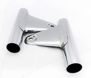 MJAuto Head Light Stay (Kaan set) compatible RX100/ RX135, Halogen, Chrome Foot Rest