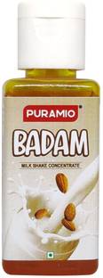 PURAMIO Milk Shake Mix|Concentrate- Badam, 50ml [For Mocktails / Flavoured Juices]