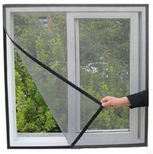 buyagain HDPE - High Density Poly Ethylene Infants Washable Heavy Quality Window Mosquito Net with Tape 5x5 ft black pvc Mosquito Net
