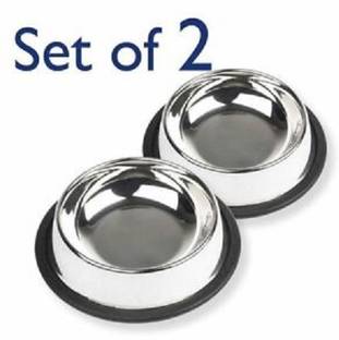 Furever Friends Round Steel Pet Bowl (400ml),Dog/Cat Feeder, Small Size Pet Bowl, Highly Durable Stainless Steel Pet Bowl