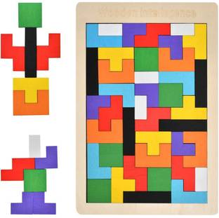 GREEN WAY 3D Wooden Tangram Puzzle Jigsaw Russian Building Blocks Game