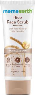 Mamaearth Rice Face Scrub for Glowing Skin, With Rice Water & Niacinamide for Glass Skin Scrub