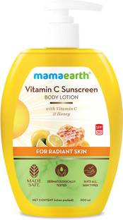 Mamaearth Sunscreen - SPF 30 Vitamin C Sunscreen Body Lotion SPF 30 with Vitamin C & Honey for Radiant Skin