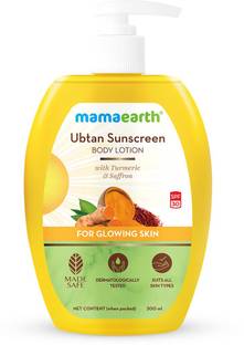 Mamaearth Sunscreen - SPF 50 Ubtan Body Lotion with Turmeric & Saffron for Glowing Skin