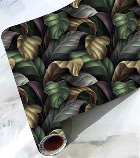 Cabana Homes 125 cm Wall Stickers DIY Wallpaper 3D Leaf Print for Living,Room,Ceiling,Office,Kitchen Self Adhesive Sticker