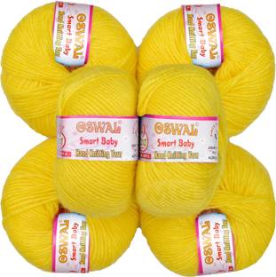 KNIT KING Represents Oswal 100% Acrylic Wool Kacha Pila (6 pc) Baby Soft Yarn ART - IF