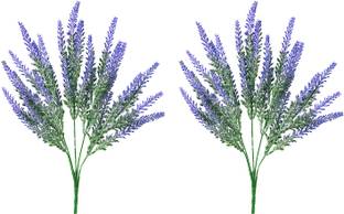 decormasters Pair of Artificial Plant Bunches Lavender Wild Artificial Plant
