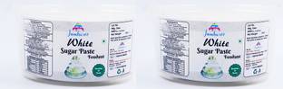 JAMBOREE White Fondant Sugar Paste for Cake Decoration Pack of 2 Sugar Paste