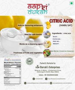 Aapkidukan Citric Acid (Citrus) for Food and Bakery | Nimbu Sat Citric Powder
