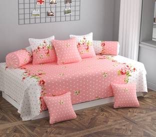 HIDECOR Polycotton Floral Diwan Set