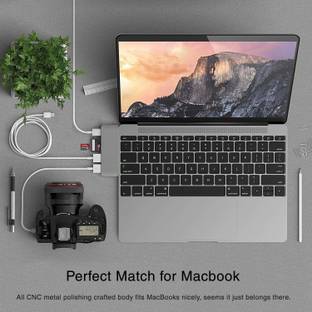 Triangle Ant ™ 7-in-1 USB Type-C Hub Adapter with HDMI, Thunderbolt 3, 2 x USB 3.0, USB-C , SD and Mic...