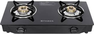 FABER COOKTOP ARROW 2BB BK Glass Manual Gas Stove