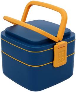 Jeel Enterprise Double-Layer Lunch Box with Handle For for Travelling, School Kids Lunch Box 2 Containers Lunch Box