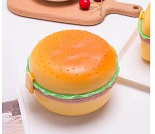 Jay Lunch Box for Kids Burger Shape School Tiffin Box for Boys & Girls 3 Containers Lunch Box