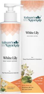 Kulsum's Kaya Kalp White Lily, Daily Body Lotion, for Deep Nourishment and Hydration,200ml