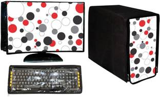 Cresset Computer Cover Full Set for 21 inch Computer Monitor, Keybord (8*18 Inch) and CPU (7.5*18*16 Inch)  - CC-21-RWB-CLC_P1