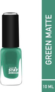 GFSU Matte Green Color Frosted Nail Paint Green