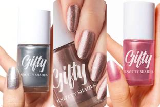 GIFTY No Toxin Nail Lacquer Traveller Combo Pack of 3 (8mlX3) Magical Gold,Evening Sand,Moonlight
