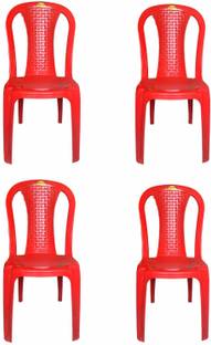 Supreme DREAM RED CHAIR SET OF 4 Plastic Cafeteria Chair