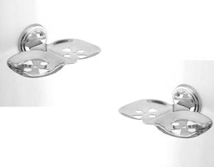 PMO Double Soap Dish Holder Stand | 2 IN 1 Soap Dish Tumbler Holder Stainless steel pack of 2