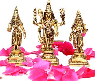 aalayam selveer Murugan Valli Deivanai Statue | Murugan Valli Deivanai Idol Combo Set 1 No Decorative Showpiece  -  10.5 cm