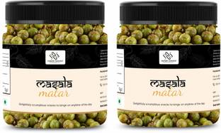 HUNGRY HARVEST Masala Green Matar| Roasted Pea|Green Salty Masala Peas/Vatana| Jar Pack