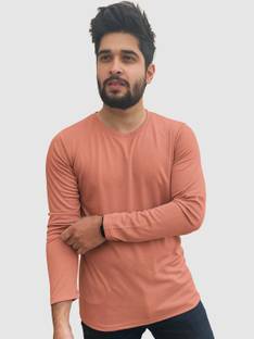 Solid Men Red T-Shirt