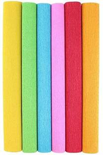 रजव ग्लोबल 11 Pcs Wrinkled Crepe Paper for DIY Flower Making & Wrapping(80cm L x 25cm B )