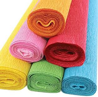 रजव ग्लोबल 13 Pcs Wrinkled Crepe Paper for DIY Flower Making & Wrapping(80cm L x 25cm B )