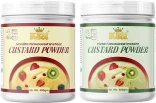 Mr.Kool Custard Powder (Vanilla - Pista) Combo for Ice Cream, Cake, Pudding, Egg less Custard Powder