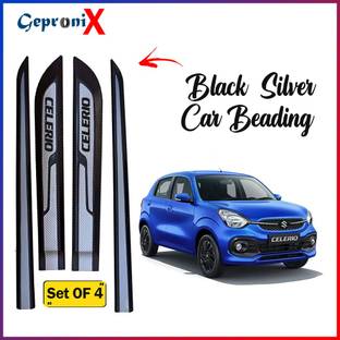 GEPRONIX Car Beading Door Protector Silver Black Colour Compatible for Maruti Celerio Car Beading Roll For Door