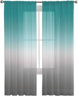 Pjdecor 214 cm (7 ft) Polyester, Silk Room Darkening Door Curtain (Pack Of 2)