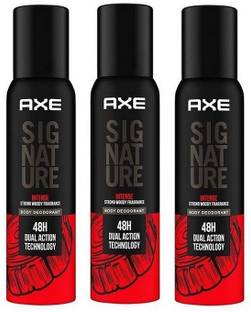 AXE Signature Intense Body Spray Each 122ml Pack of*3 Deodorant Spray  -  For Men