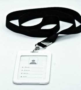 AKAN Plastic ID Badge Holder, Lanyard
